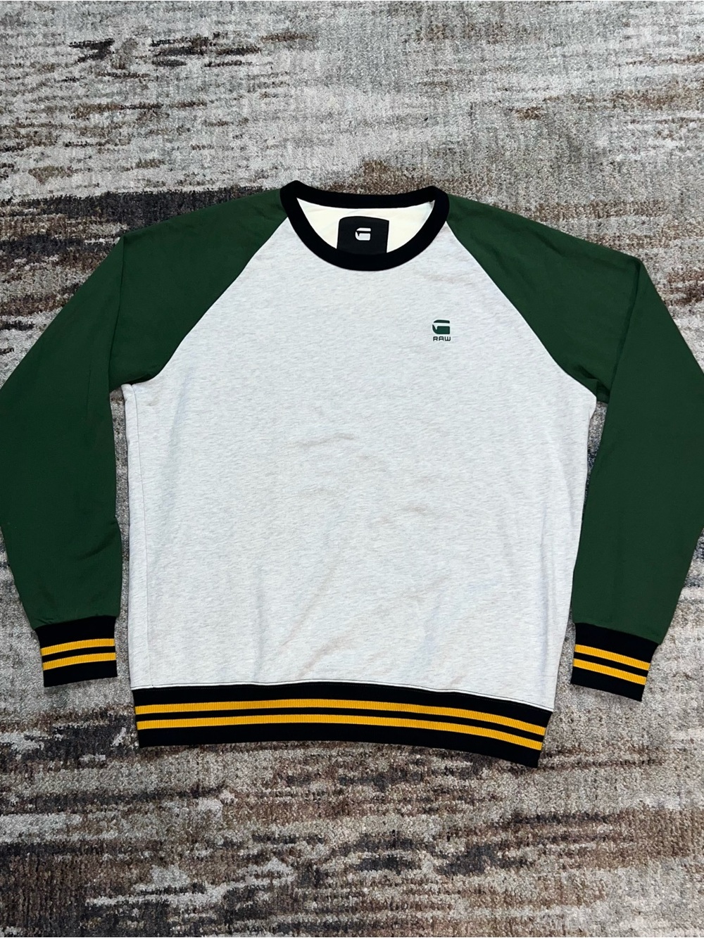 NEW G-STAR RAW Color Block Raglan Crewneck Sweat Shirt G Star